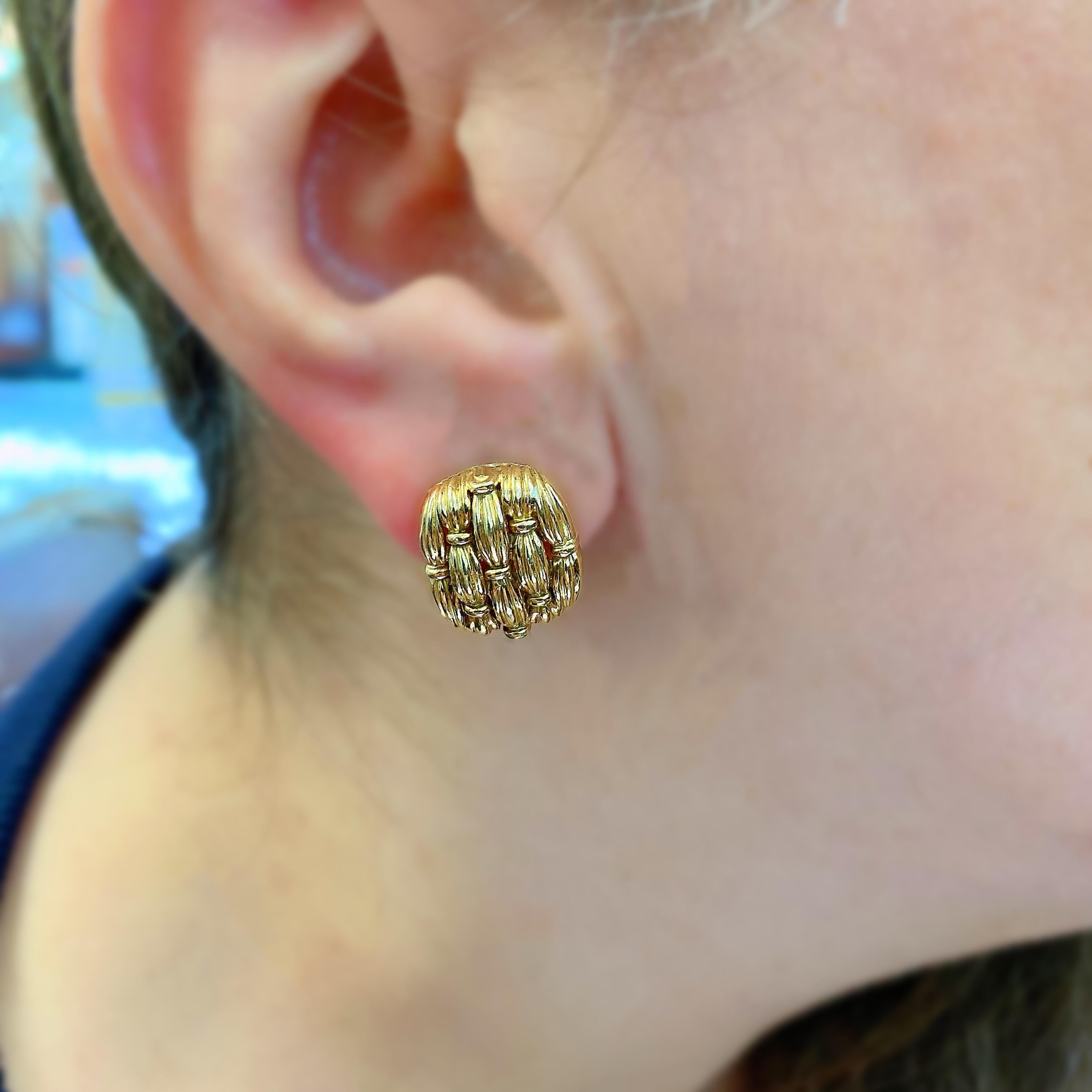 Ohrringe aus 18 Karat Gelbgold von Tiffany & Co (Zeitgenössisch)