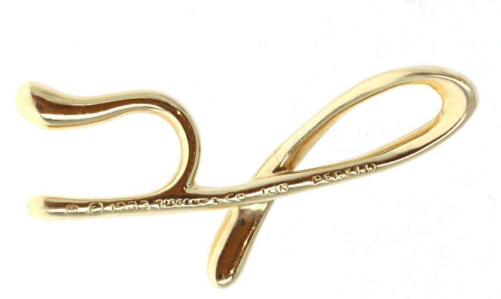 tiffany elsa peretti initial necklace gold