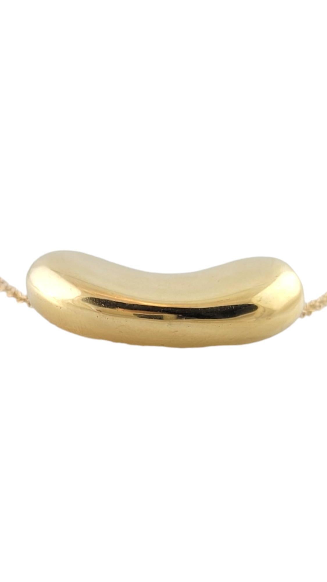 Tiffany & Co. 18K Yellow Gold Elsa Peretti Large Bean Necklace #17975 In Good Condition In Washington Depot, CT