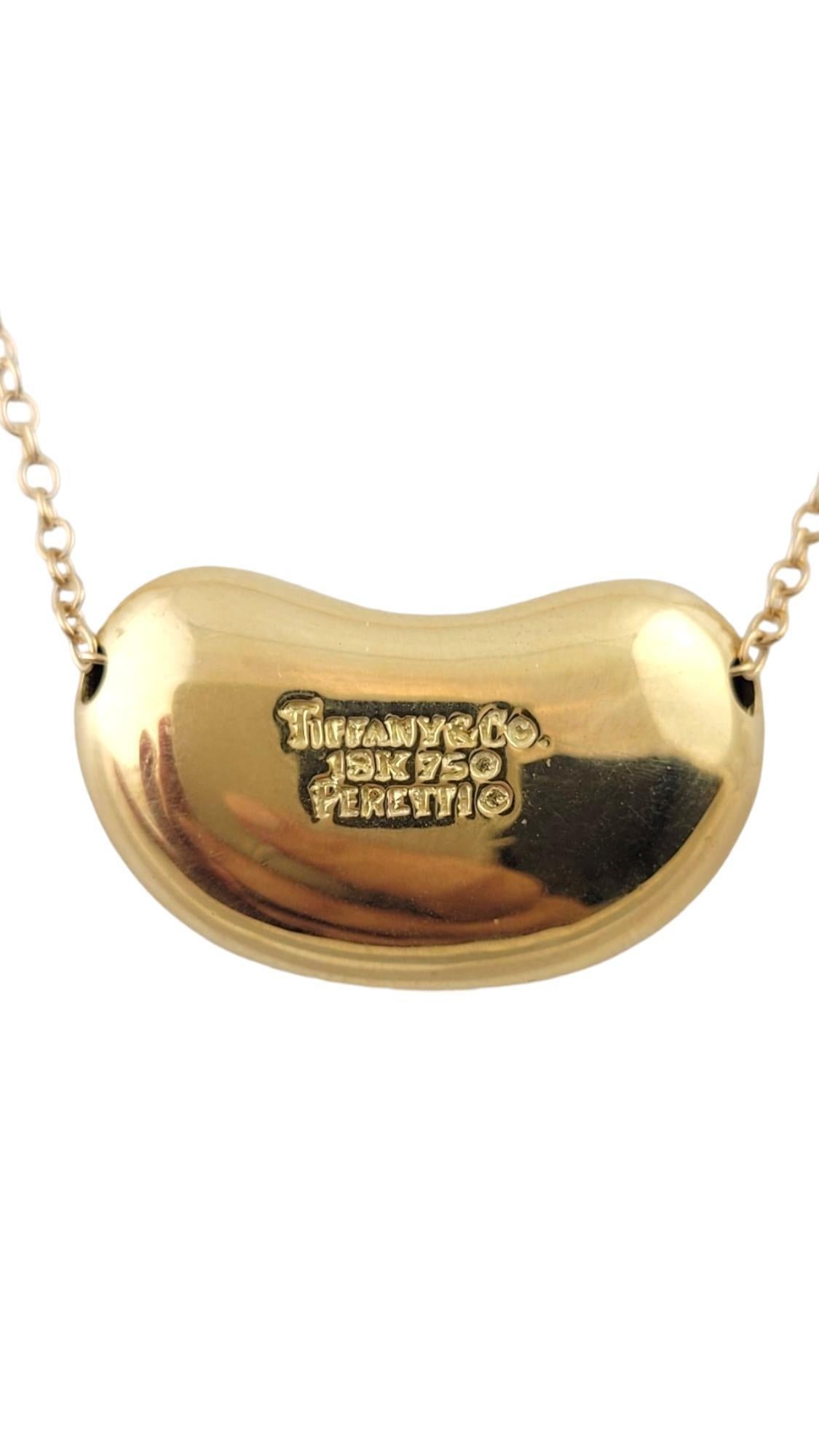 Tiffany & Co. 18K Yellow Gold Elsa Peretti Large Bean Necklace #17975 1