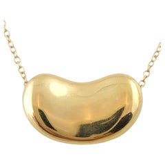 Tiffany & Co. 18K Yellow Gold Elsa Peretti Large Bean Necklace #17975