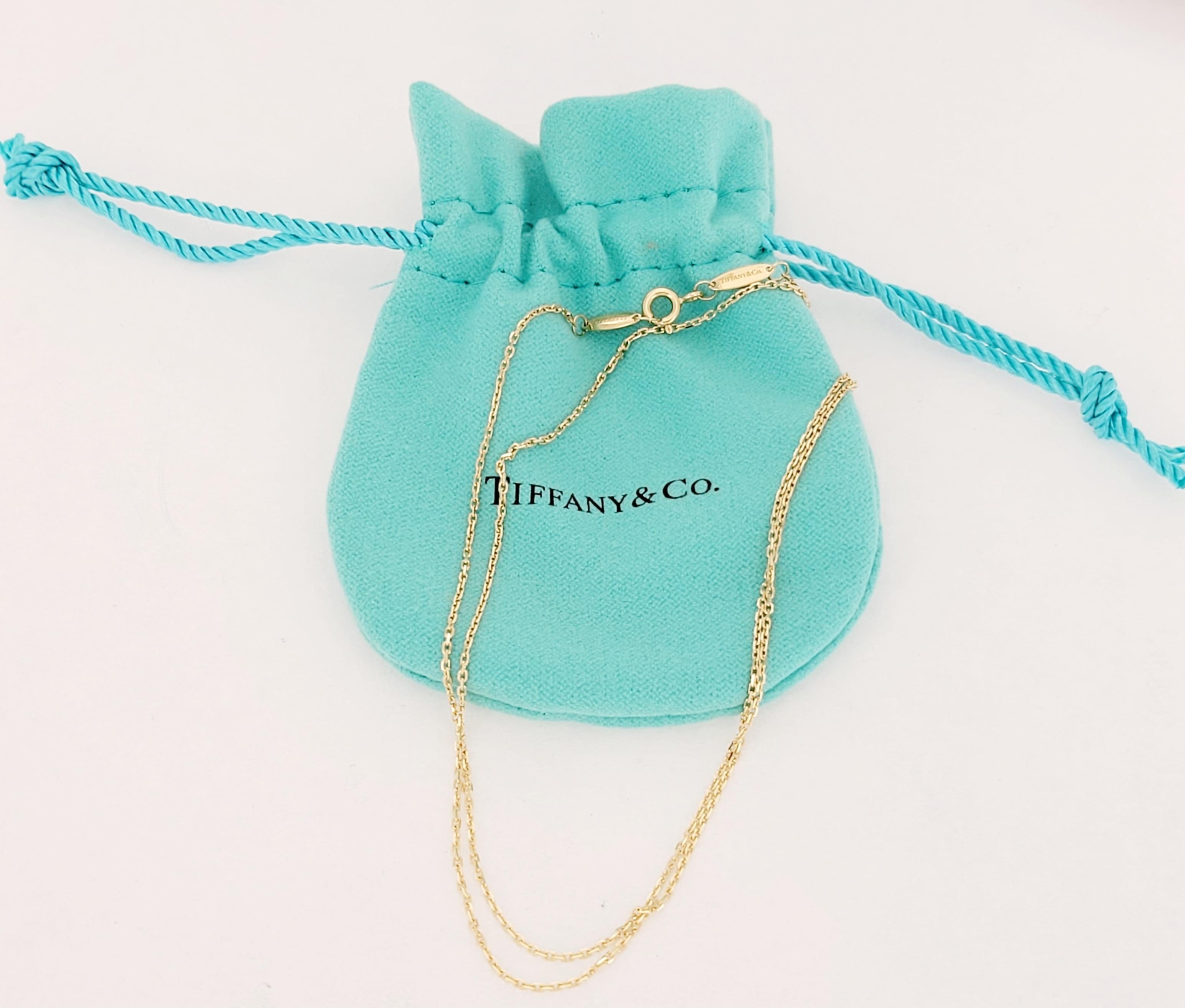 Tiffany Co 18k Yellow Gold Elsa Peretti Necklace Chain 20