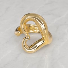 Tiffany & Co. 18K Yellow Gold Elsa Peretti Open Heart Ring