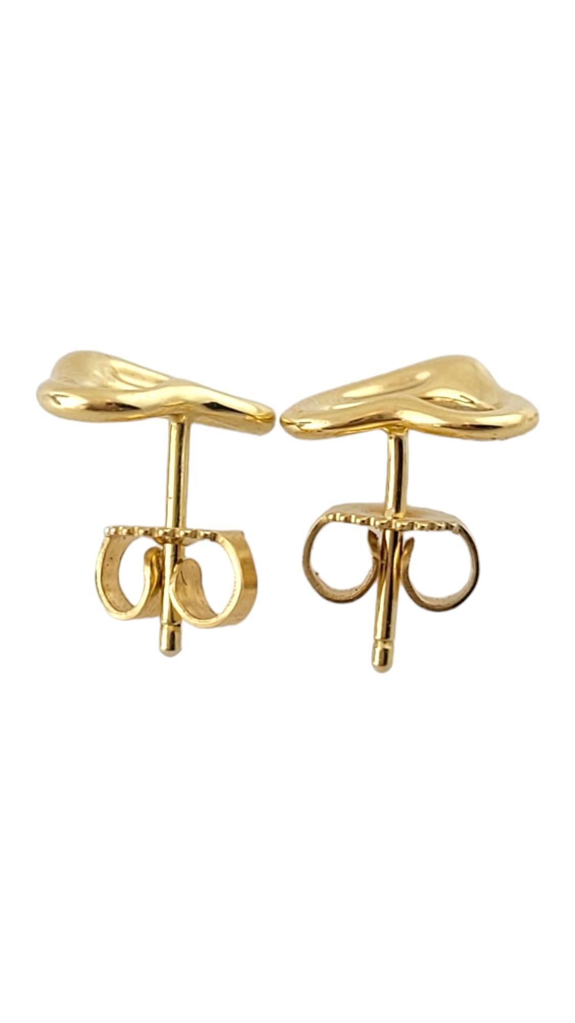 Women's Tiffany & Co 18K Yellow Gold Elsa Peretti Open Heart Stud Earrings #17967