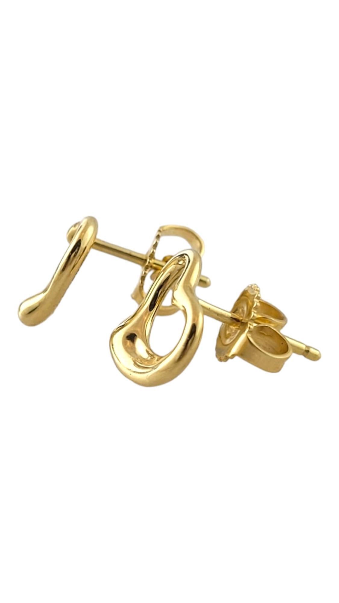 Tiffany & Co 18K Yellow Gold Elsa Peretti Open Heart Stud Earrings #17967 4