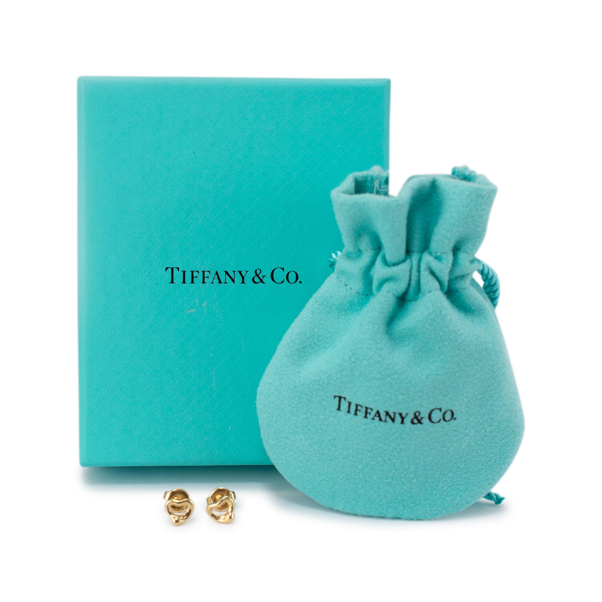 Tiffany & Co. 18K Gelbgold Elsa Peretti Offene Herz-Ohrstecker 4