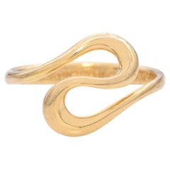 Tiffany & Co. Elsa Peretti Ring aus 18 Karat Gelbgold mit offenem Wellenschliff