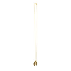 Tiffany & Co. 18K Yellow Gold Elsa Peretti Whale Tail Pendant Necklace Vintage