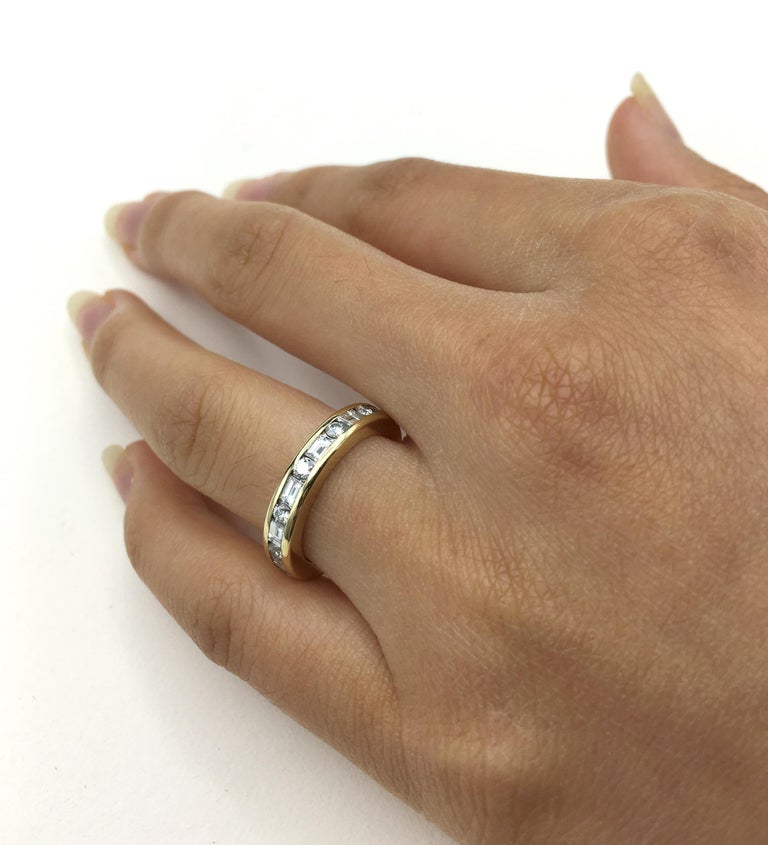Tiffany and Co. 18K Yellow Gold Eternity Band Diamond Baguette and ...