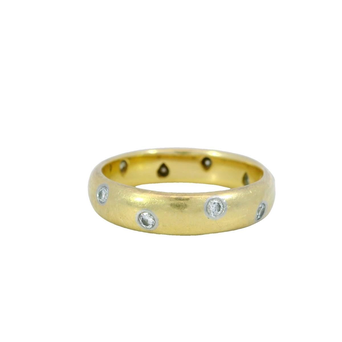 Tiffany & Co. Etoile 18K Gelbgold Diamant Eternity-Ring Größe 6,5 Damen