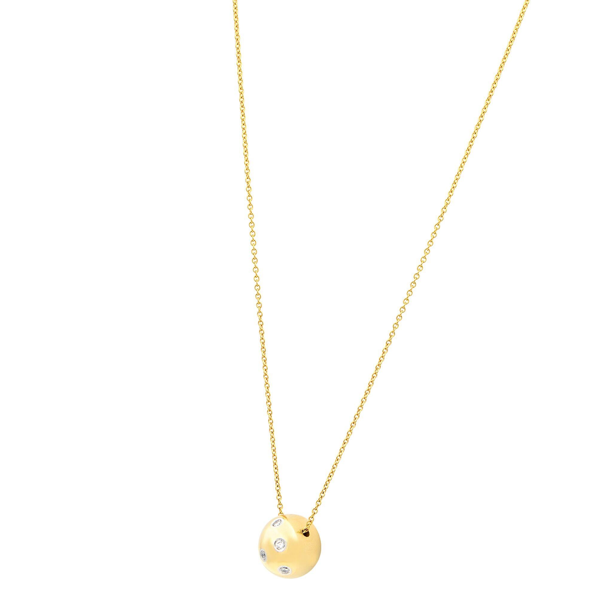 tiffany gold ball necklace