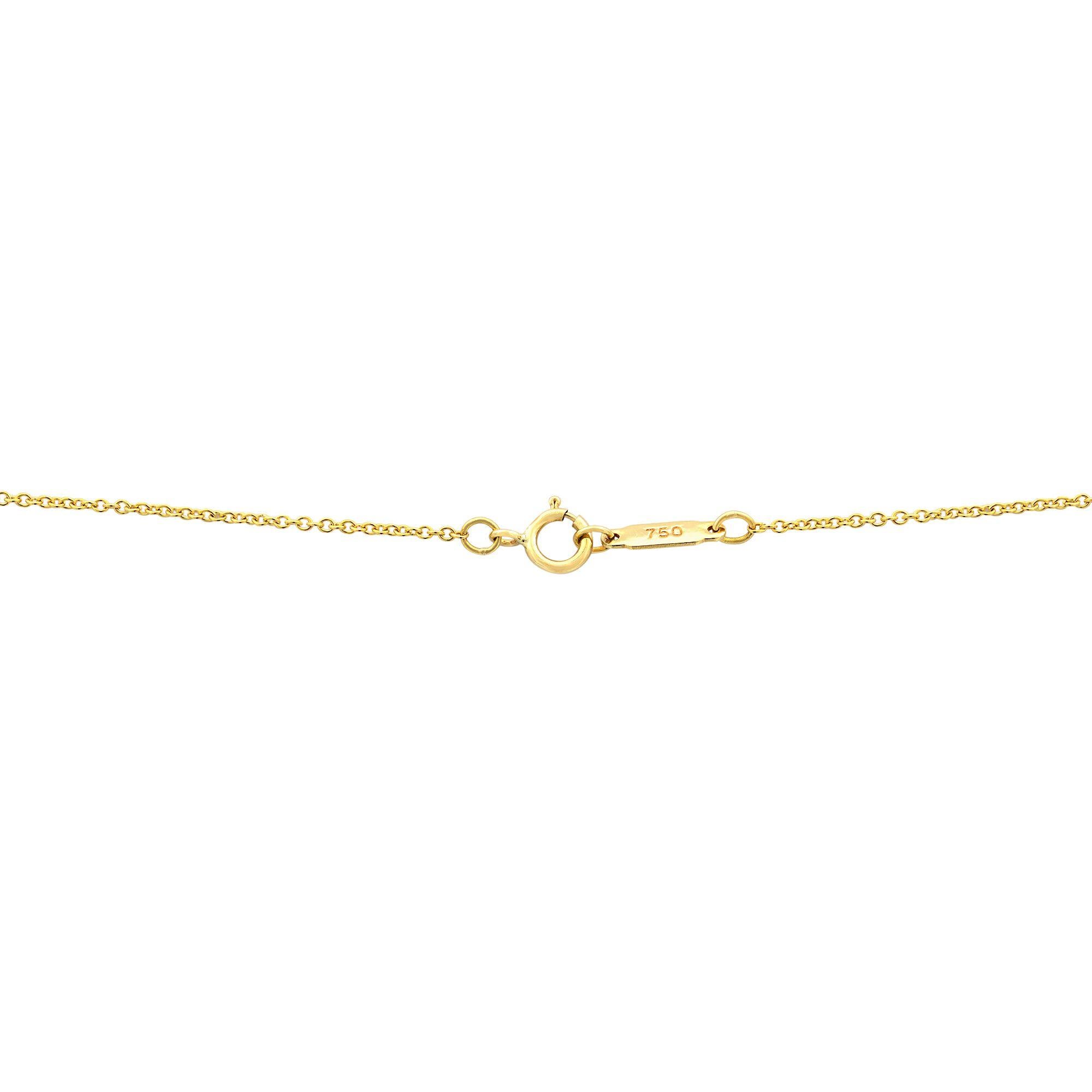 Modern Tiffany & Co. 18 Karat Yellow Gold Etoile Diamond Platinum Ball Pendant Necklace