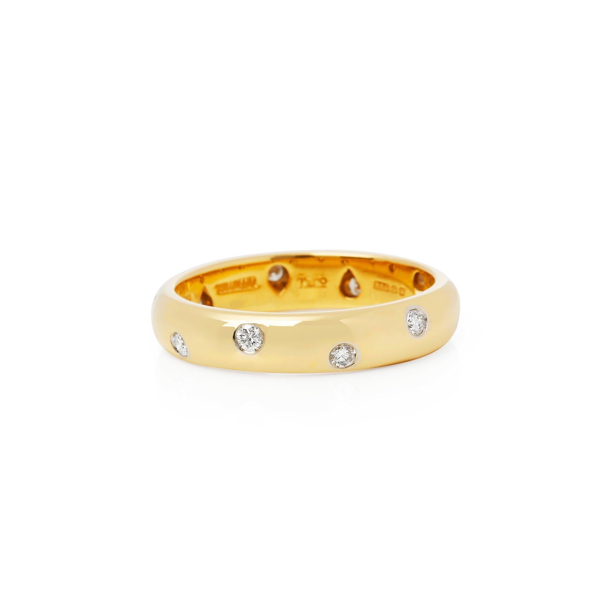 Round Cut Tiffany & Co. 18 Karat Yellow Gold Etoile Ring