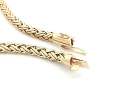 Tiffany & Co. Pulsera de cadena de eslabones de trigo fantasía de oro amarillo de 18 quilates con caja original