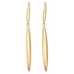 Tiffany & Co. Tropfenohrringe aus 18 Karat Gelbgold mit Federn