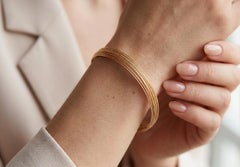 Tiffany & Co 18K Yellow Gold Flexible Multi Strand Cable Bracelet