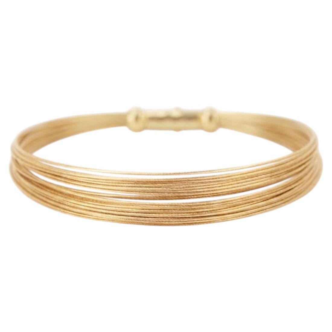Tiffany & Co 18K Yellow Gold Flexible Multi Strand Cable Bracelet