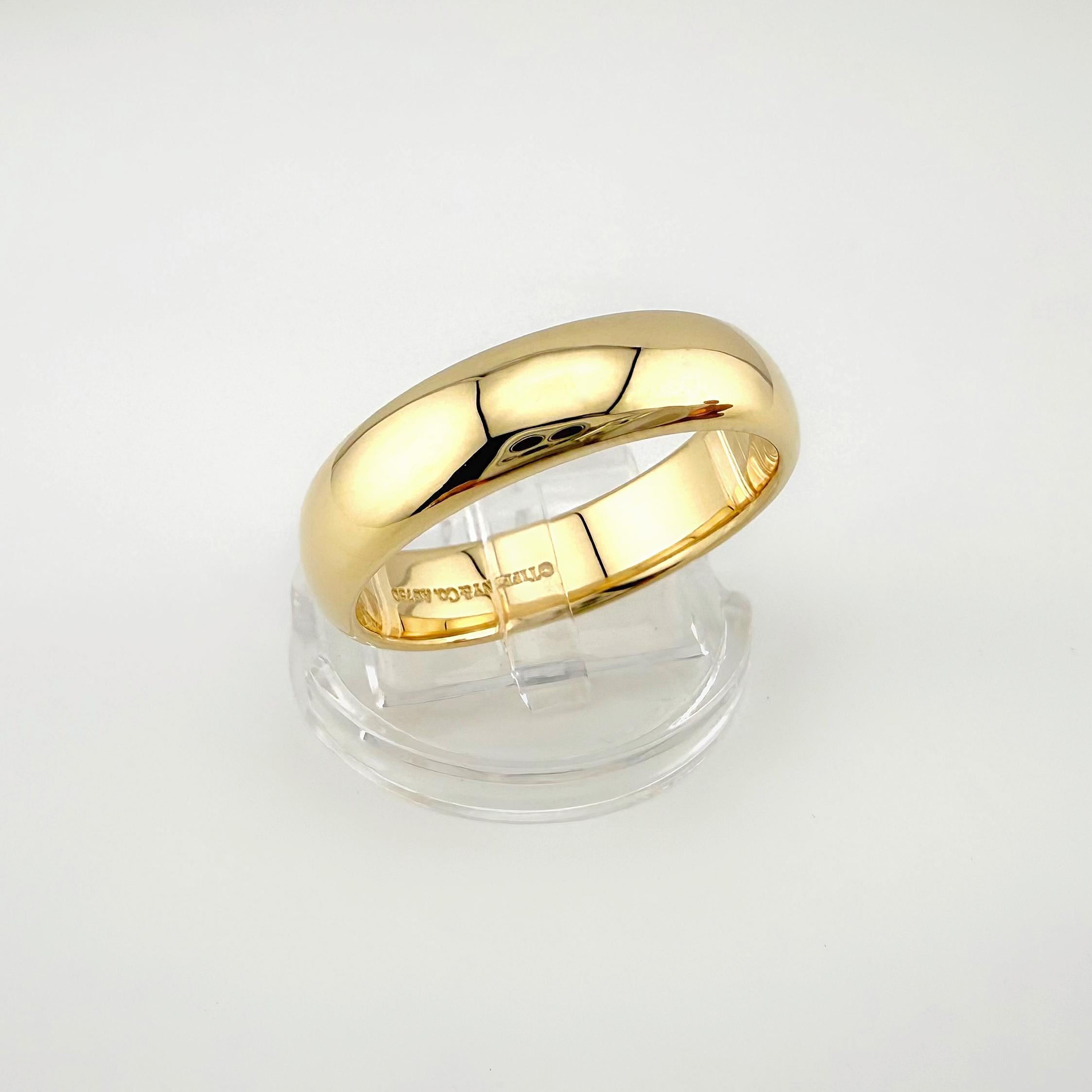 Anello a fascia Forever 6 mm in oro giallo 18k di Tiffany & Co. in vendita 3