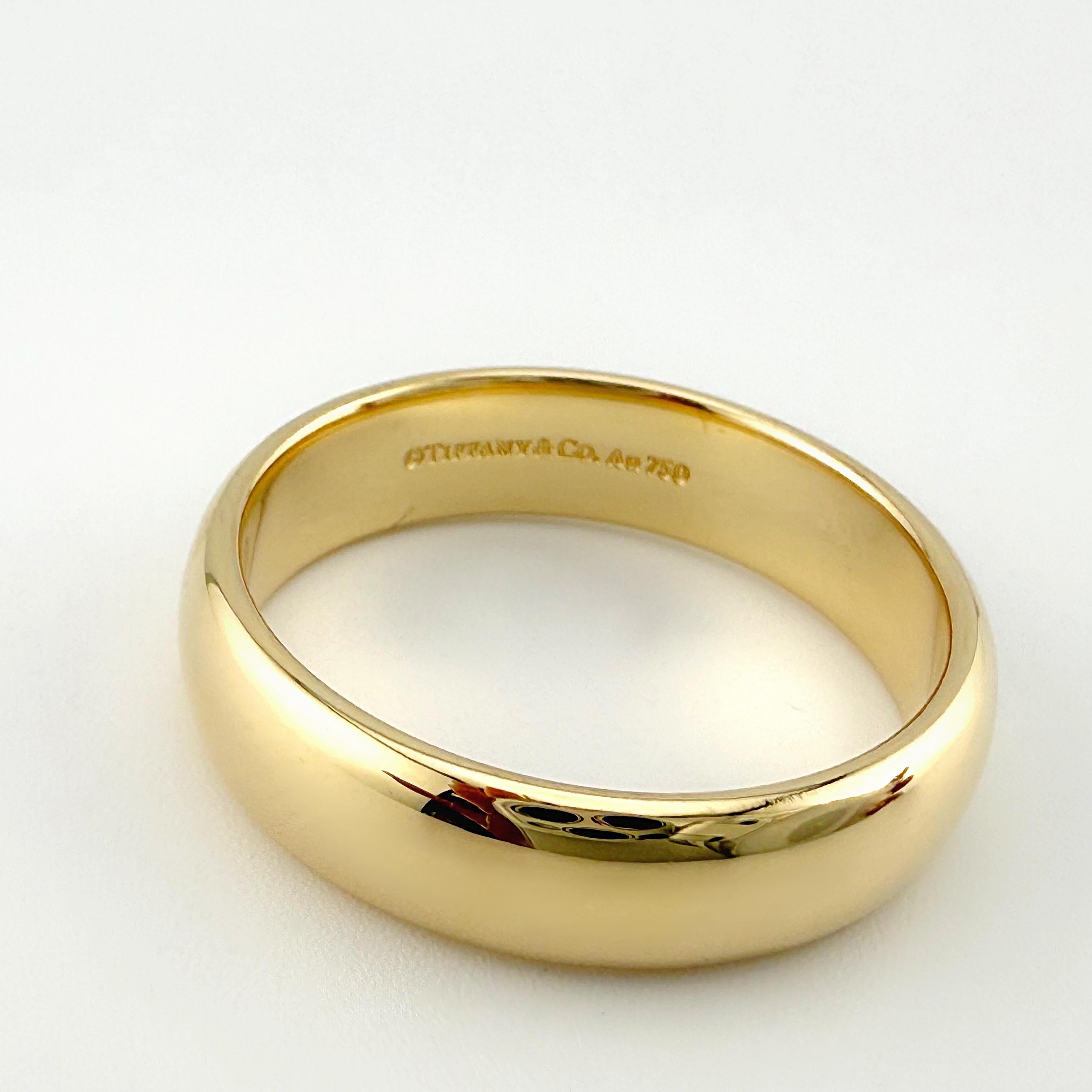Anello a fascia Forever 6 mm in oro giallo 18k di Tiffany & Co. in vendita 4
