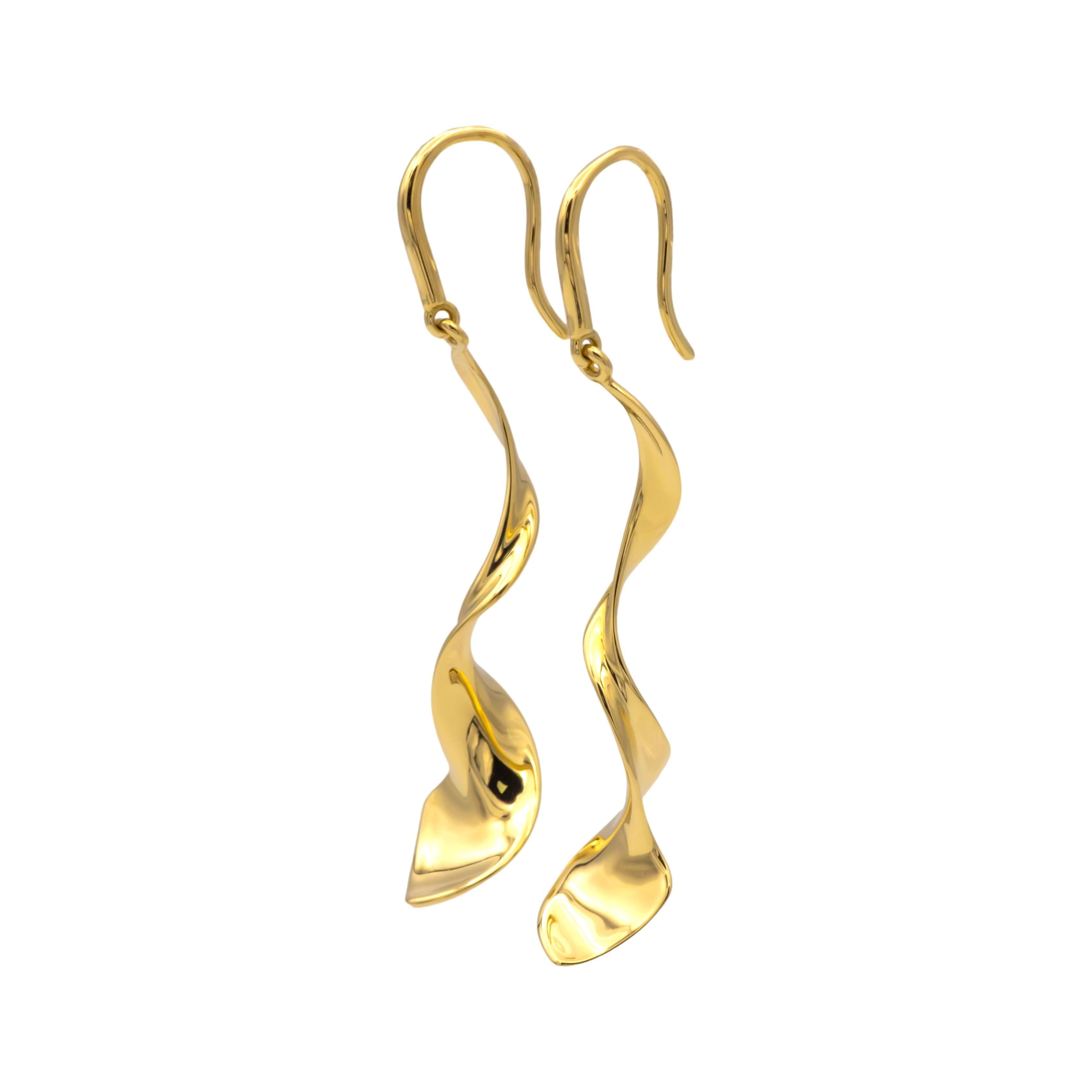 Pendientes colgantes Orquídea Frank Gehry de oro amarillo de 18 quilates Tiffany & Co. en venta 1