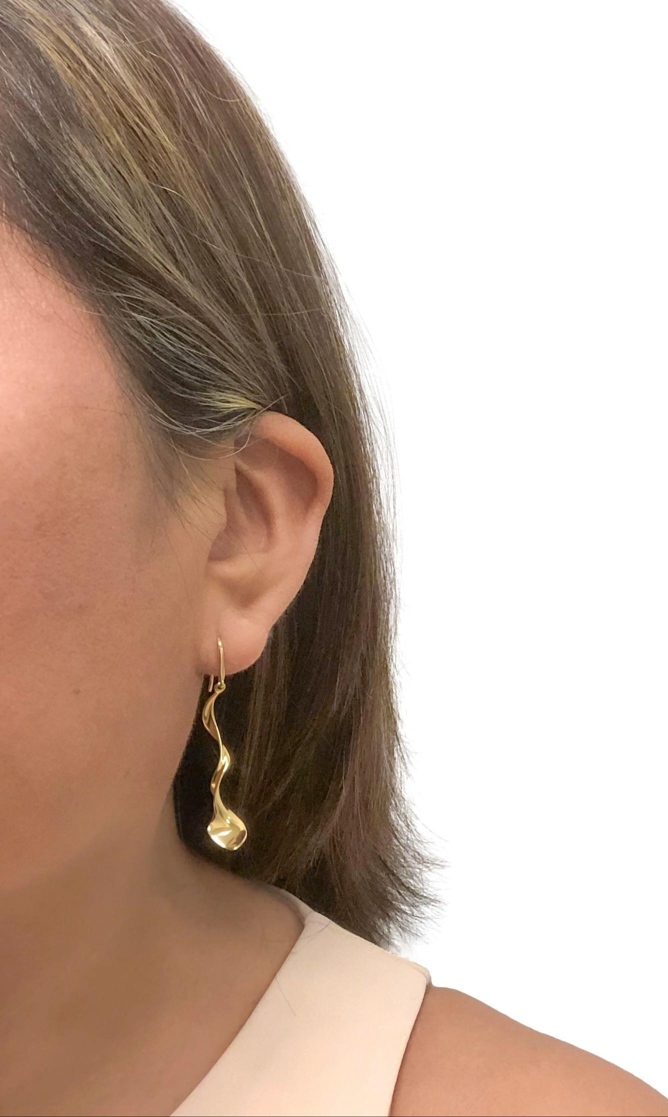 Pendientes colgantes Orquídea Frank Gehry de oro amarillo de 18 quilates Tiffany & Co. en venta 3