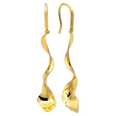 Tiffany & Co. 18K Yellow Gold Frank Gehry Orchid Drop Earrings