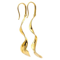 Tiffany & Co. 18K Yellow Gold Frank Gehry Orchid Drop Earrings
