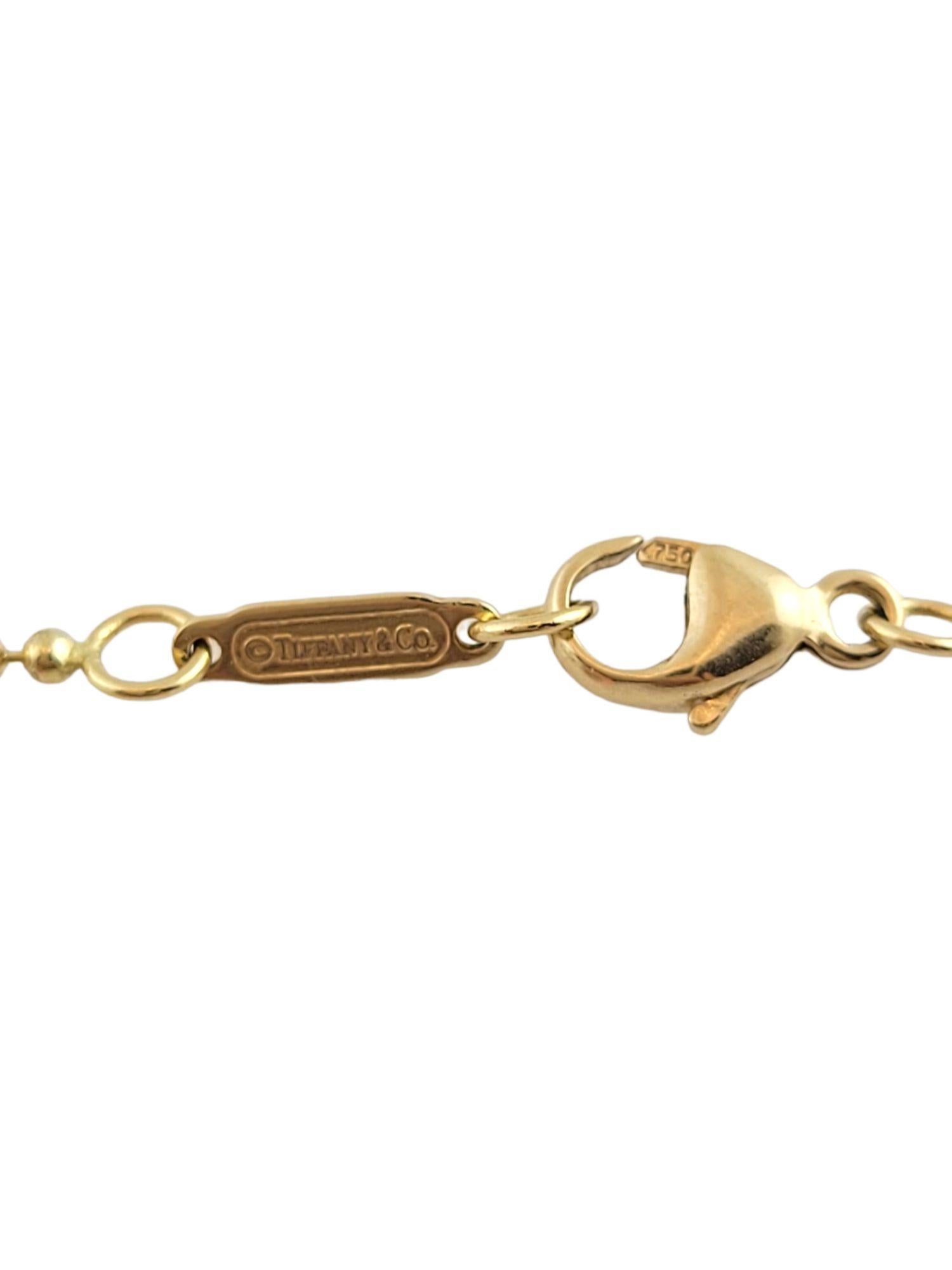 Tiffany & Co, collier pendentif en or jaune 18 carats avec perles graduées n° 14791 Pour femmes en vente