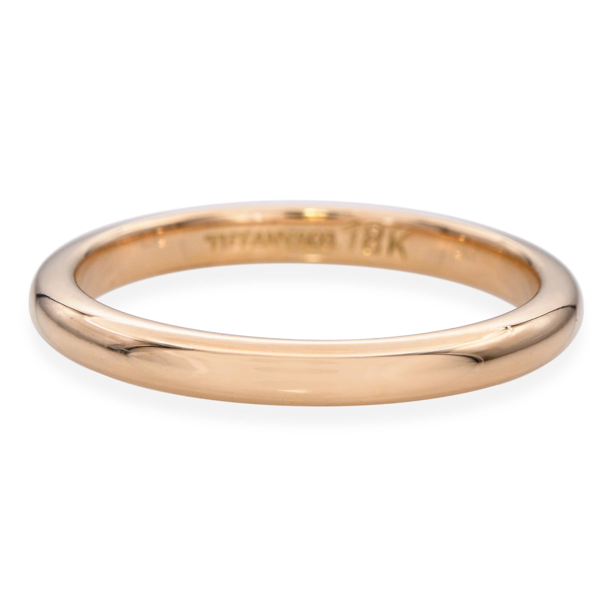 Tiffany & Co. Anneau de mariage demi-rond en or jaune 18k en vente 2