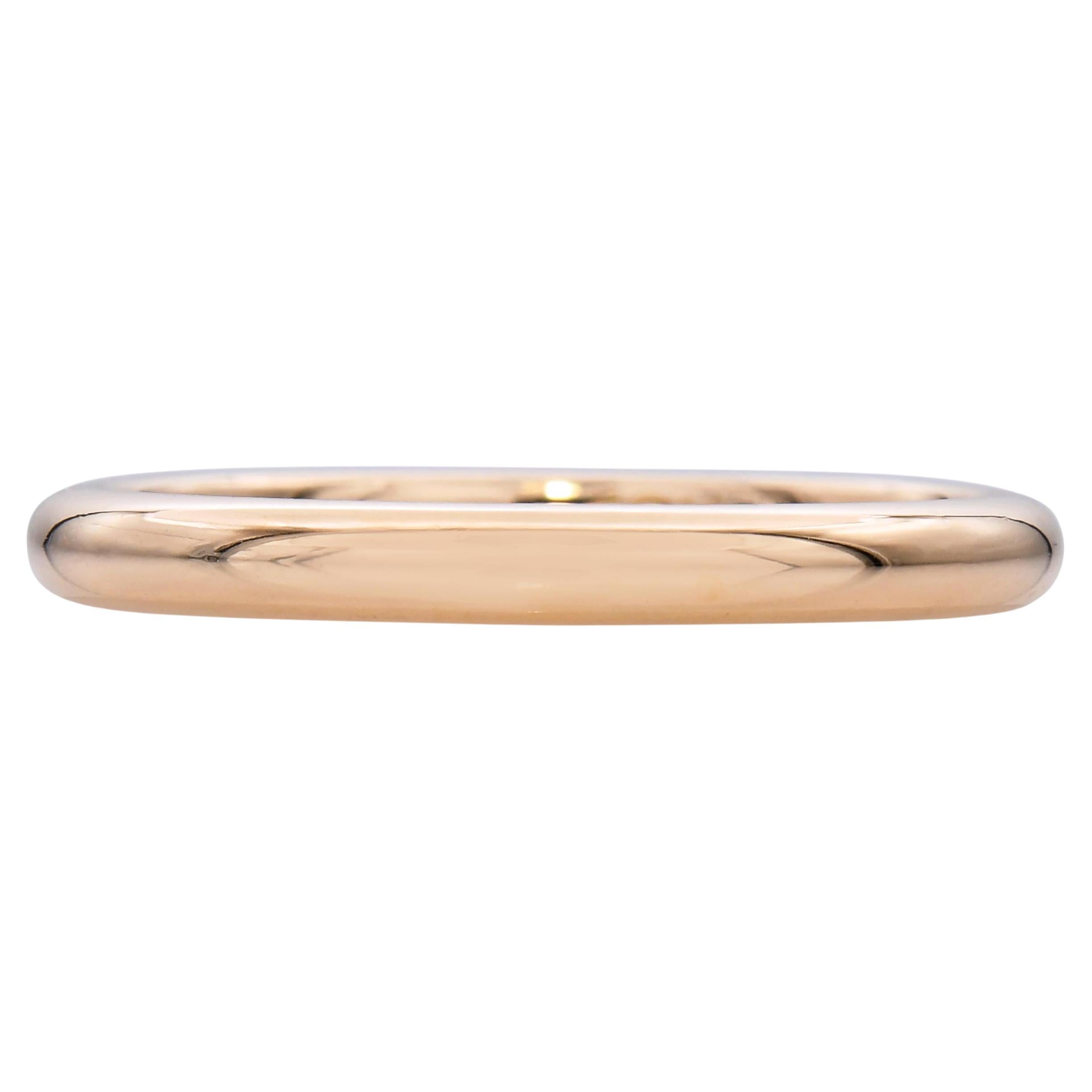 Tiffany & Co. Anello nuziale mezzo tondo in oro giallo 18k