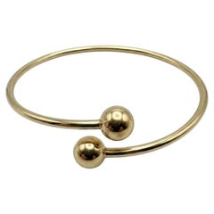 Tiffany & Co. 18k Yellow Gold HardWear Ball Wire Bypass Bracelet