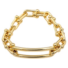 Tiffany & Co. Bracelet à maillons longs en or jaune 18 carats, taille moyenne