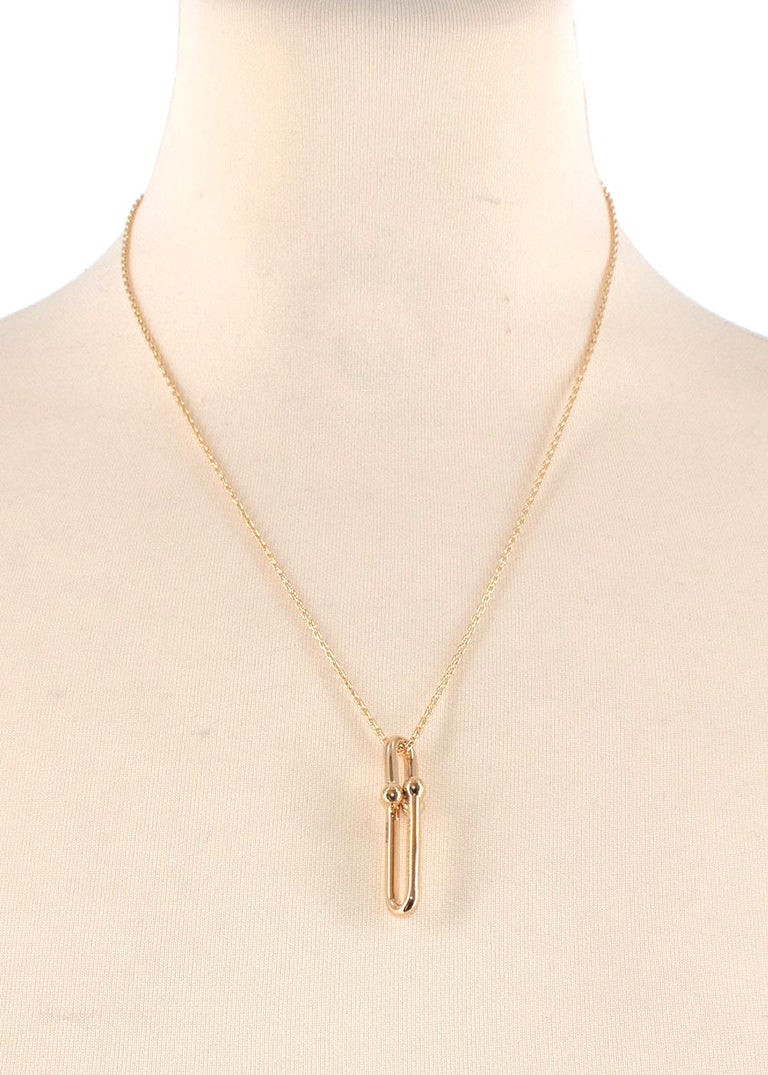 Tiffany and Co 18k Yellow Gold HardWear Link Pendant at 1stDibs