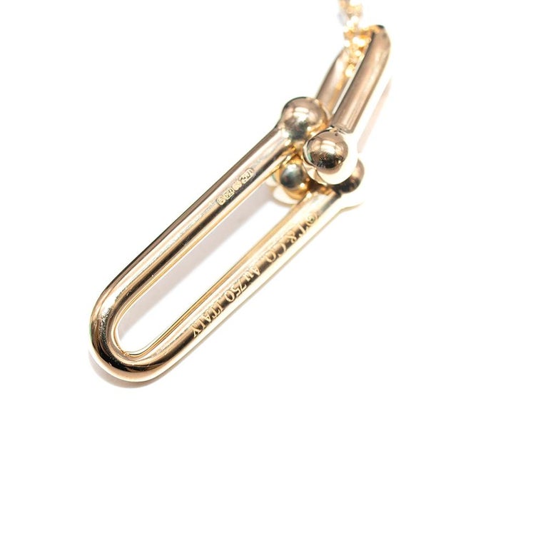 Tiffany and Co 18k Yellow Gold HardWear Link Pendant at 1stDibs
