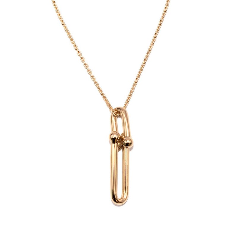 Tiffany and Co 18k Yellow Gold HardWear Link Pendant at 1stDibs