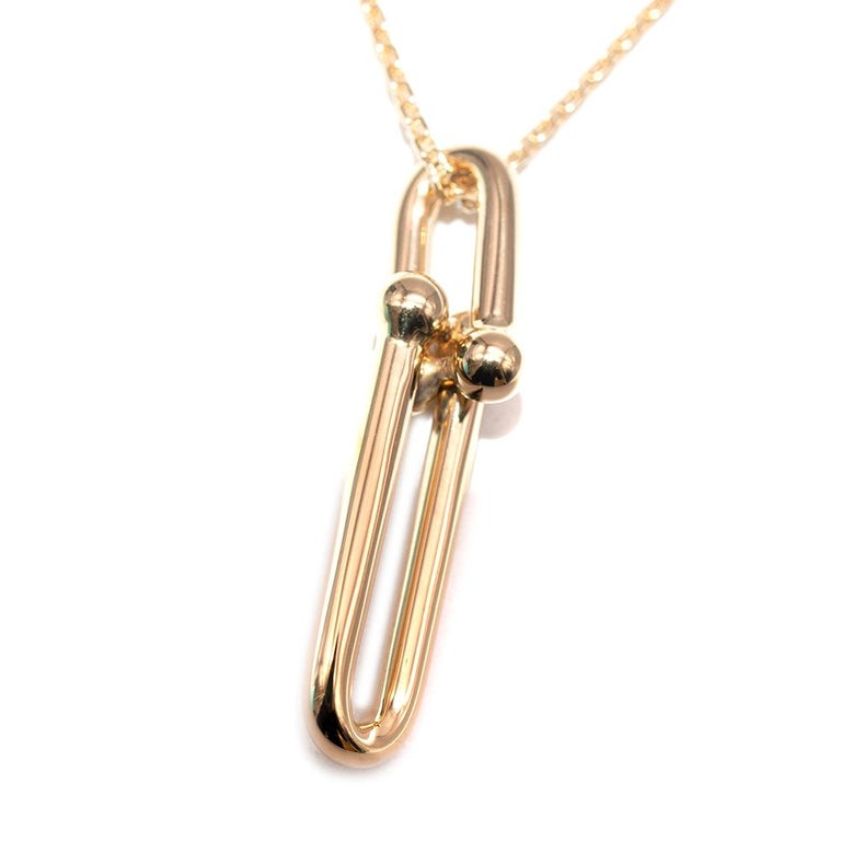Tiffany and Co 18k Yellow Gold HardWear Link Pendant at 1stDibs