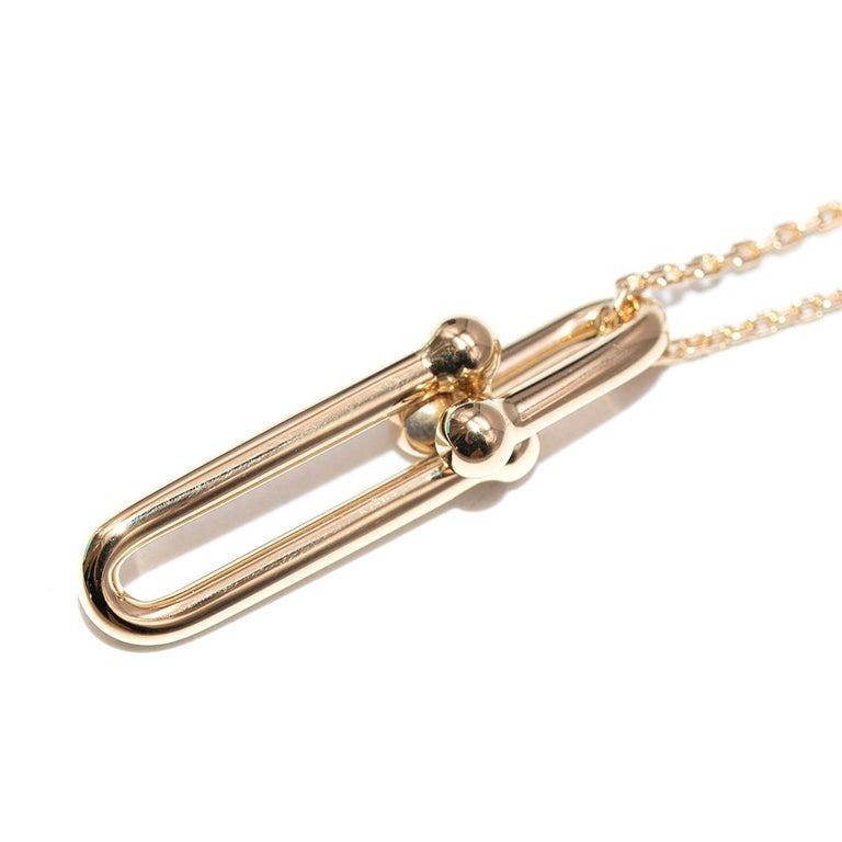 Tiffany and Co 18k Yellow Gold HardWear Link Pendant at 1stDibs