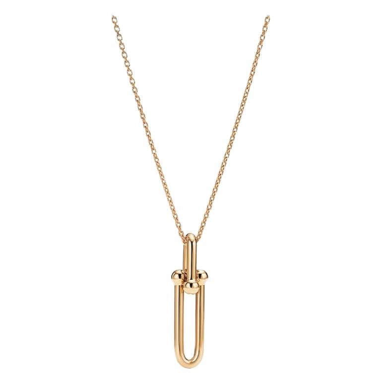 Tiffany and Co 18k Yellow Gold HardWear Link Pendant at 1stDibs