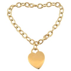 Vintage Tiffany & Co. 18K Yellow Gold Heart Bracelet