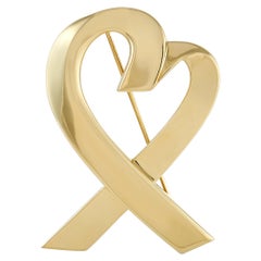 Tiffany & Co. 18K Yellow Gold Heart Brooch