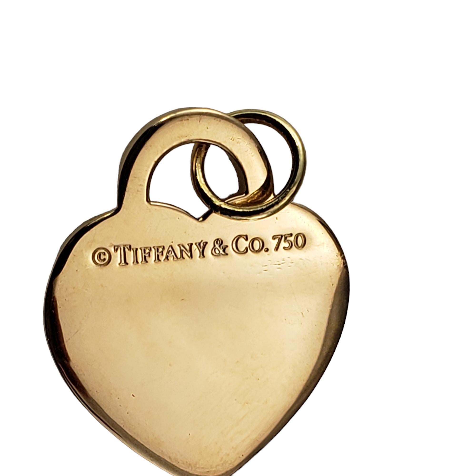Tiffany & Co. 18K Yellow Gold Heart Charm Pendant #18045 2
