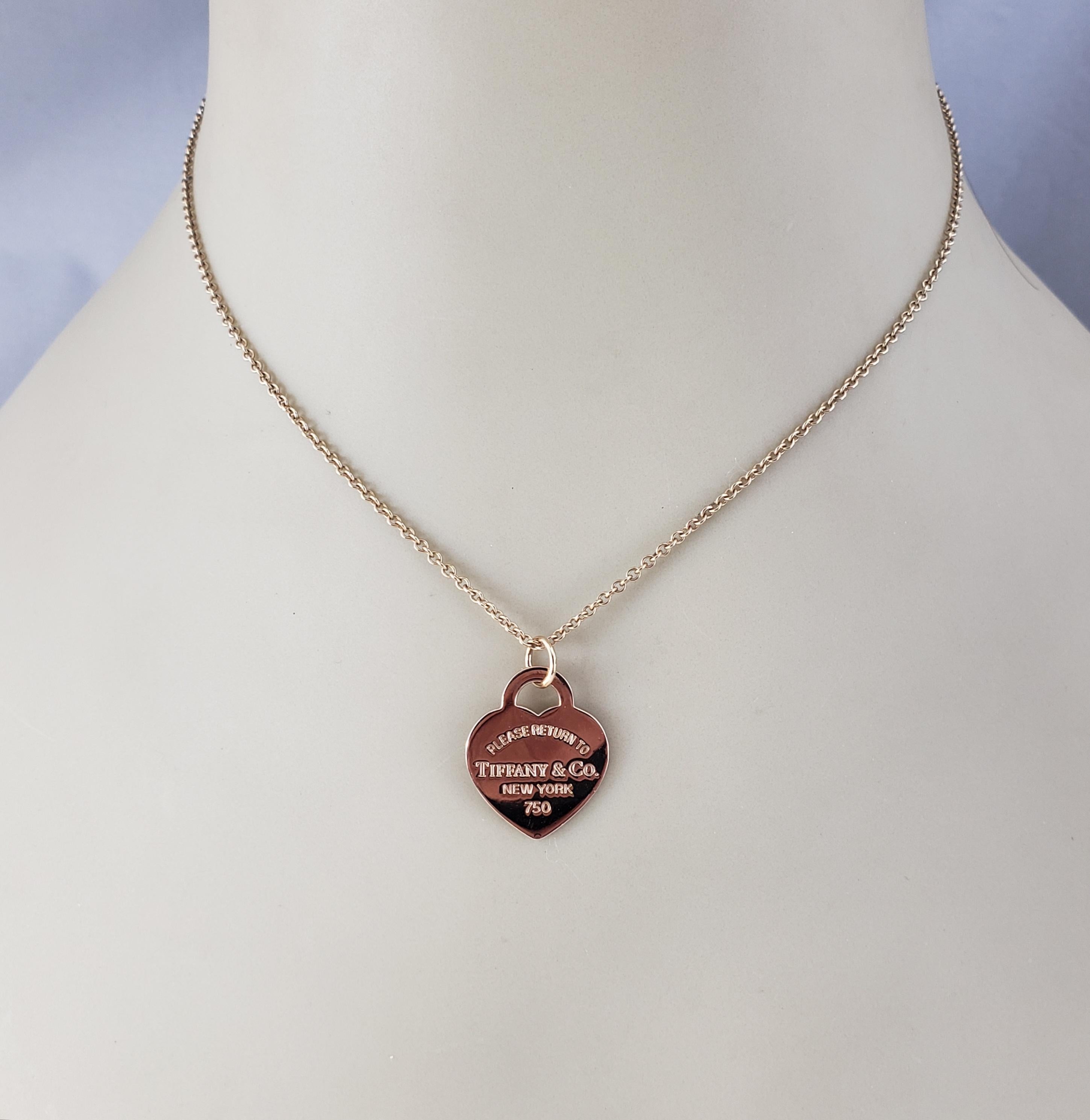 Tiffany & Co. 18K Yellow Gold Heart Charm Pendant #18045 3
