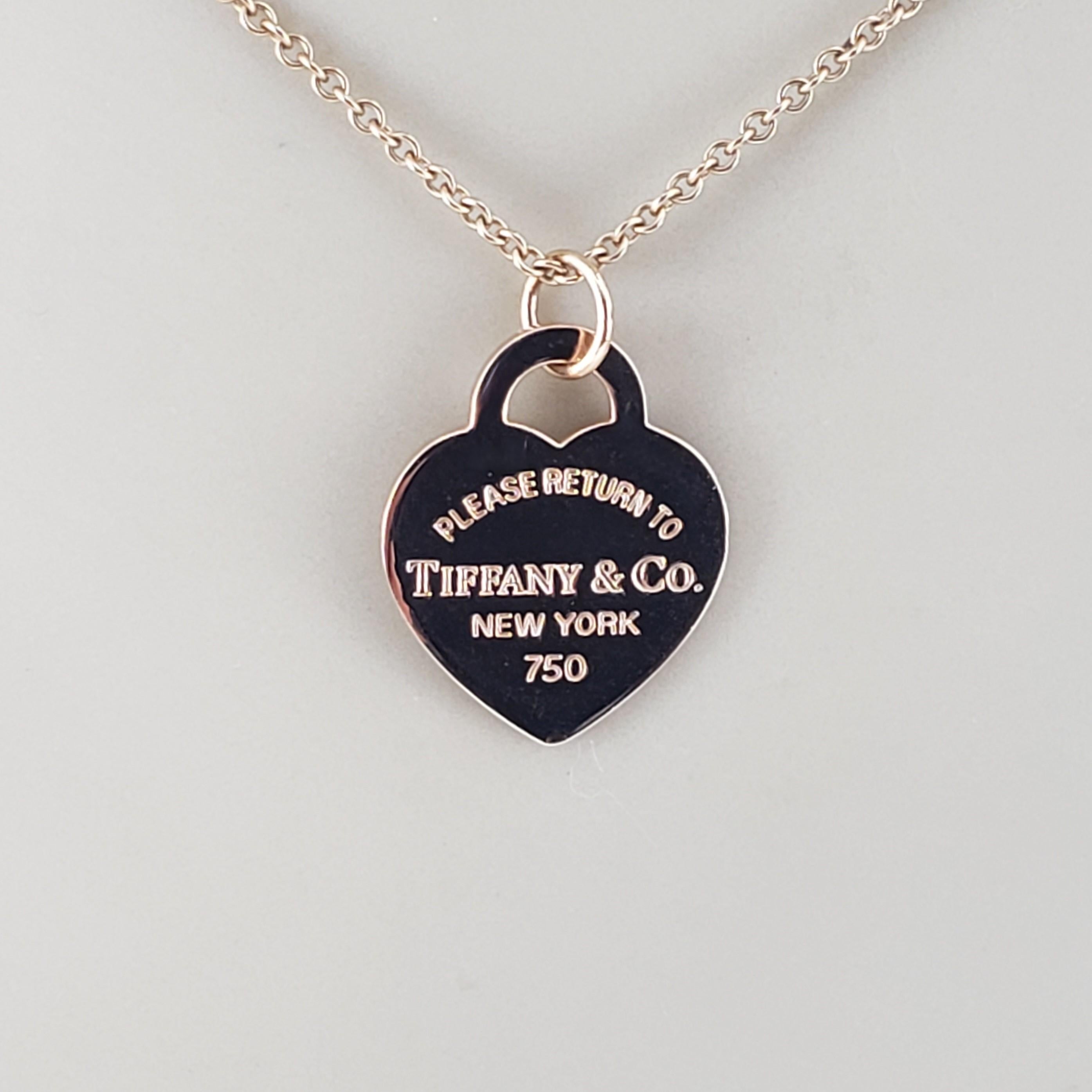 Tiffany & Co. 18K Yellow Gold Heart Charm Pendant #18045 4