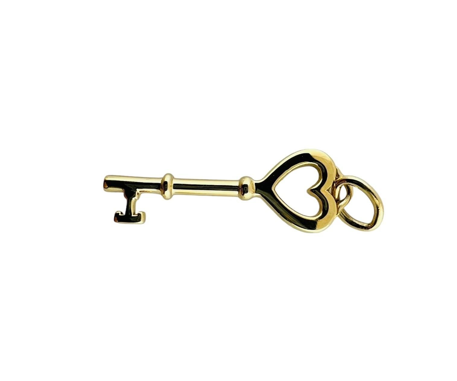 Tiffany & Co. 18K Yellow Gold Heart Key Pendant #16679 1