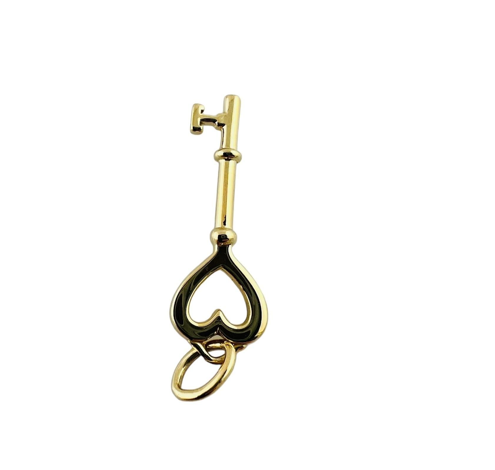 Tiffany & Co. 18K Yellow Gold Heart Key Pendant #16679 2