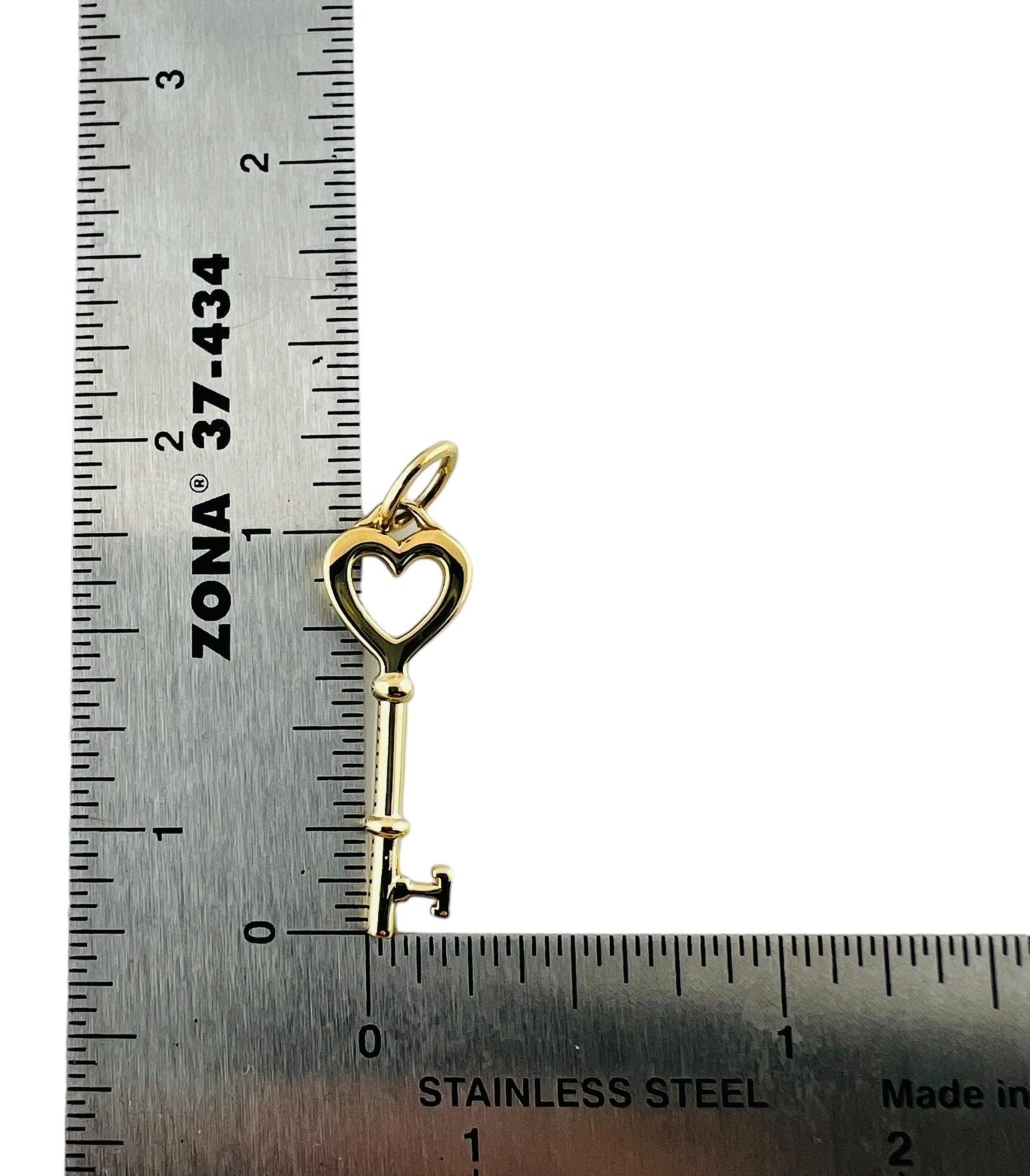 Tiffany & Co. 18K Yellow Gold Heart Key Pendant #16679 3