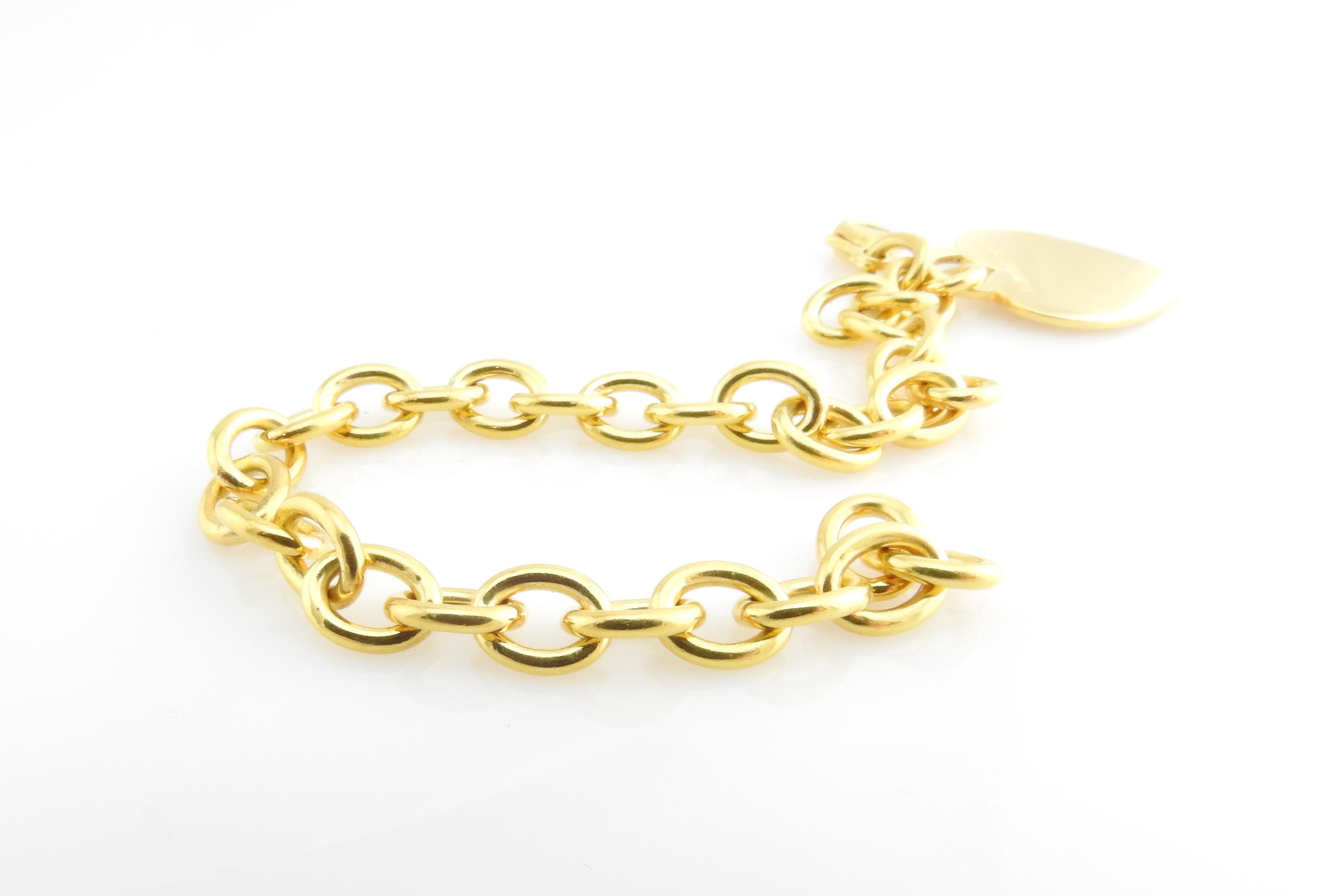 Women's Tiffany & Co. 18 Karat Yellow Gold Heart Tag Bracelet