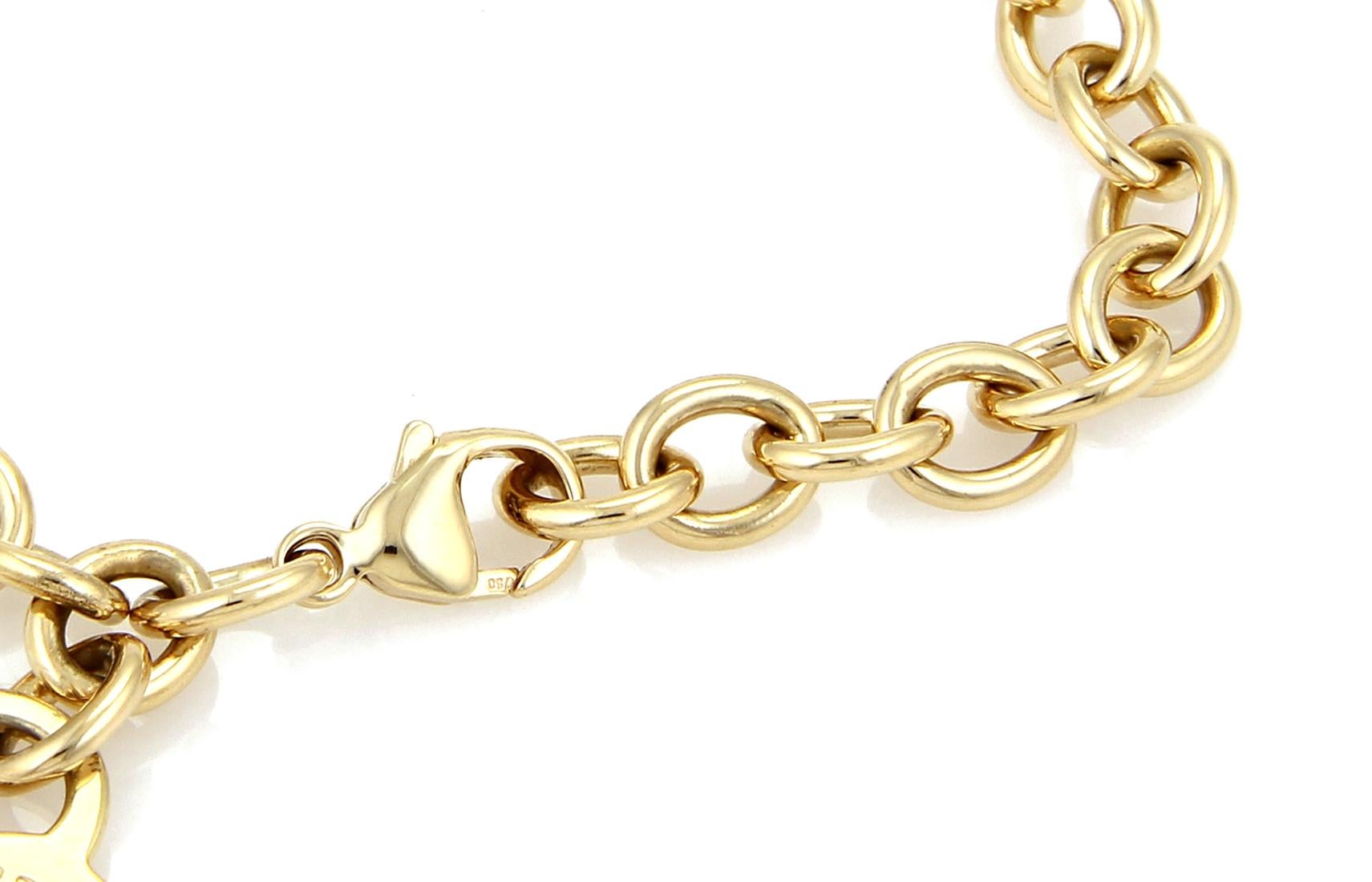 gold tiffany charm bracelet