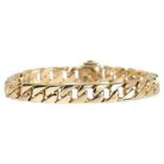 Tiffany & Co. 18K Yellow Gold Heavy Curb Link Bracelet 67 Grams Men's
