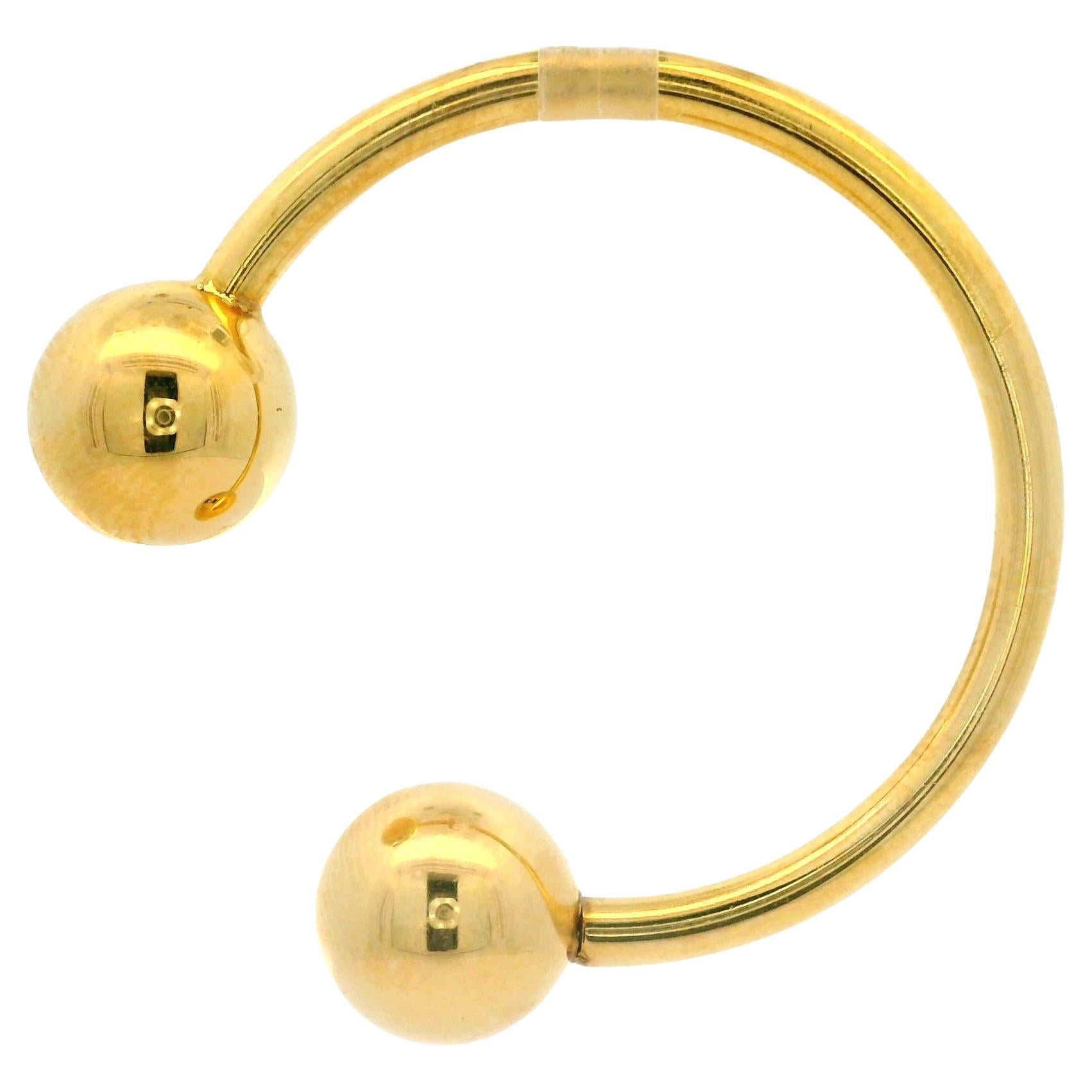 Tiffany & Co. Ferro di cavallo in oro giallo 18k Portachiavi a forma di palla con chiusura a vite in vendita